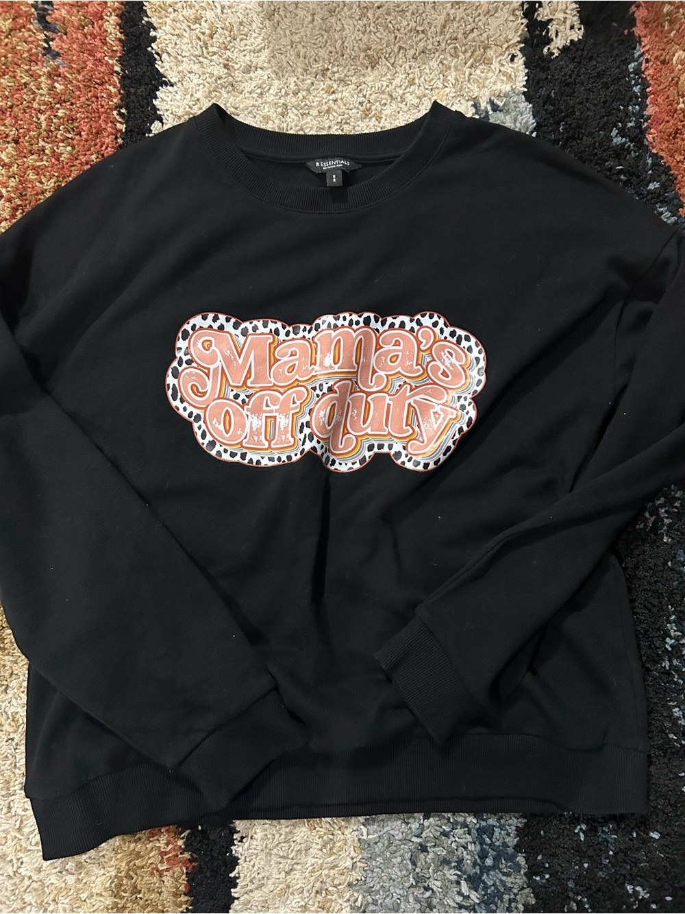 Black 'Mama's Off Duty' Graphic Sweatshirt - Unbranded